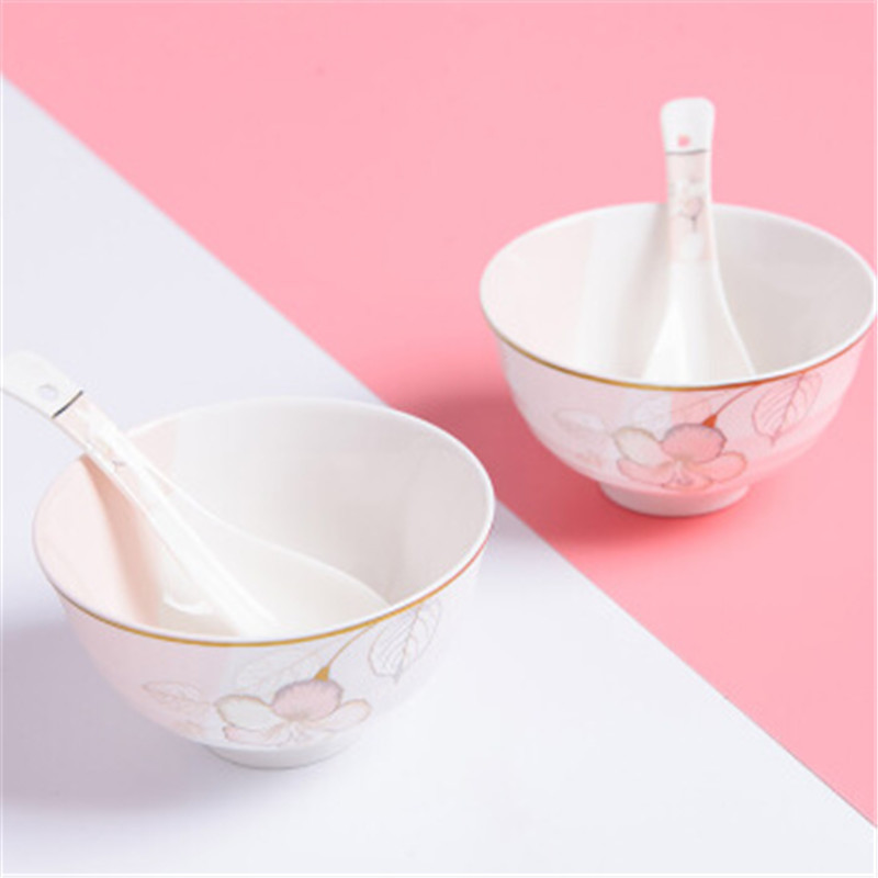 雅诚德(Arst) 日式陶瓷半色釉盘面饭汤碗碟勺子餐具套装S17-151 2碗2勺