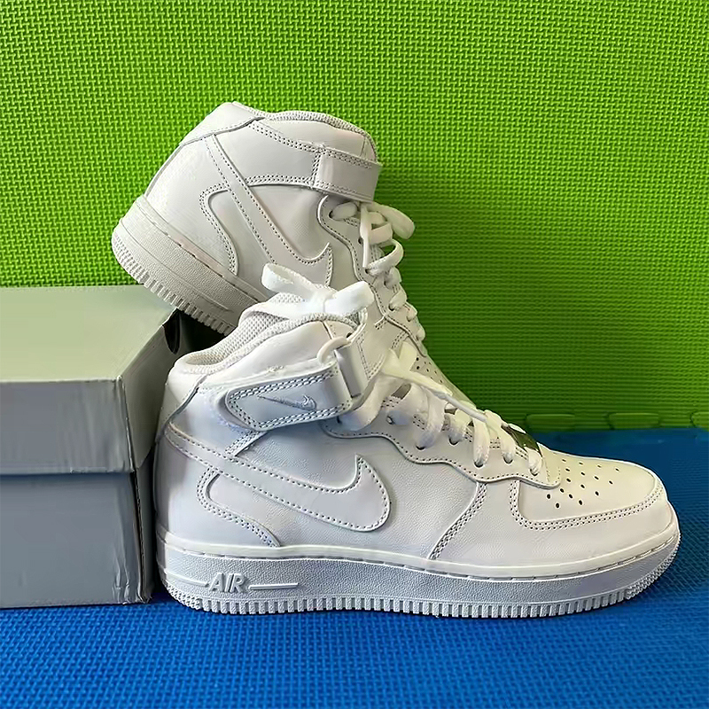经典款nike耐克空军一号airforce1mid07纯白中帮男子休闲运动鞋
