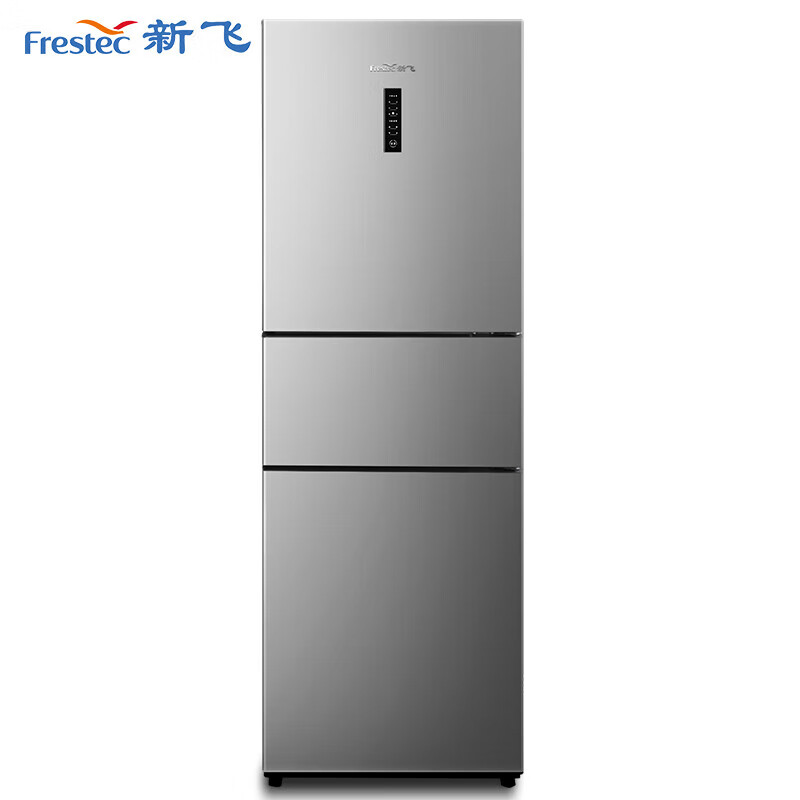 新飞210升三门养鲜风冷无霜三门小型冰箱低音 家用三门三温节能冰箱 中门软冷冻BCD-210WK3CT远峰灰高清大图