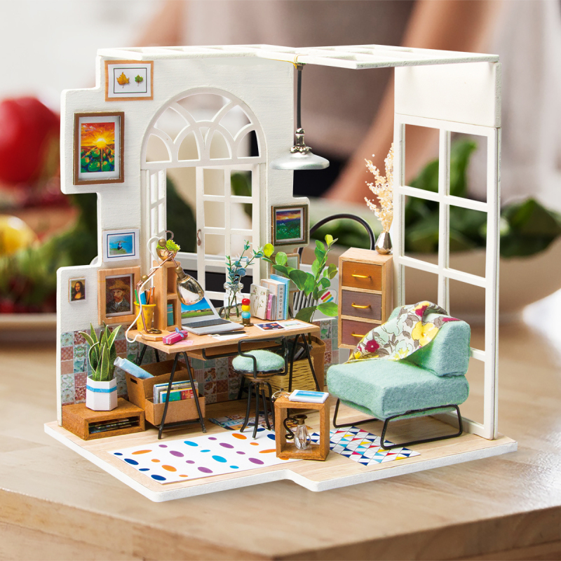 若态若来diy迷你小屋 手工制作拼装小房子模型玩具创意儿童拼插拼图男生女生生日礼物 DGM01心安一隅