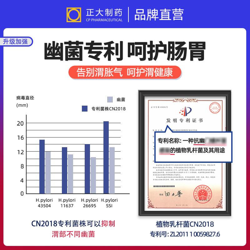 正大制药幽门杆菌益生菌12000亿抗幽门益生菌 *3盒