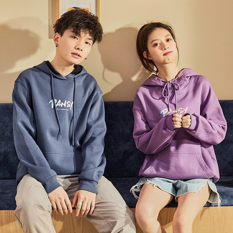 200元任选3件唐狮新款情侣卫衣男女情侣装宽松连帽套头衫外套上衣ins