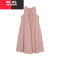 YIBUSHENG法式甜美风格子背心连衣裙女季宽松减龄A字裙中长裙子