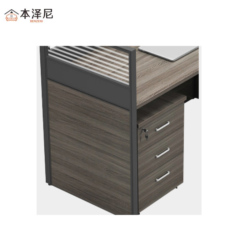 本泽尼 屏风工位桌 一字型工位桌 HTJCJ-B1477 1400*700*750mm 张高清大图
