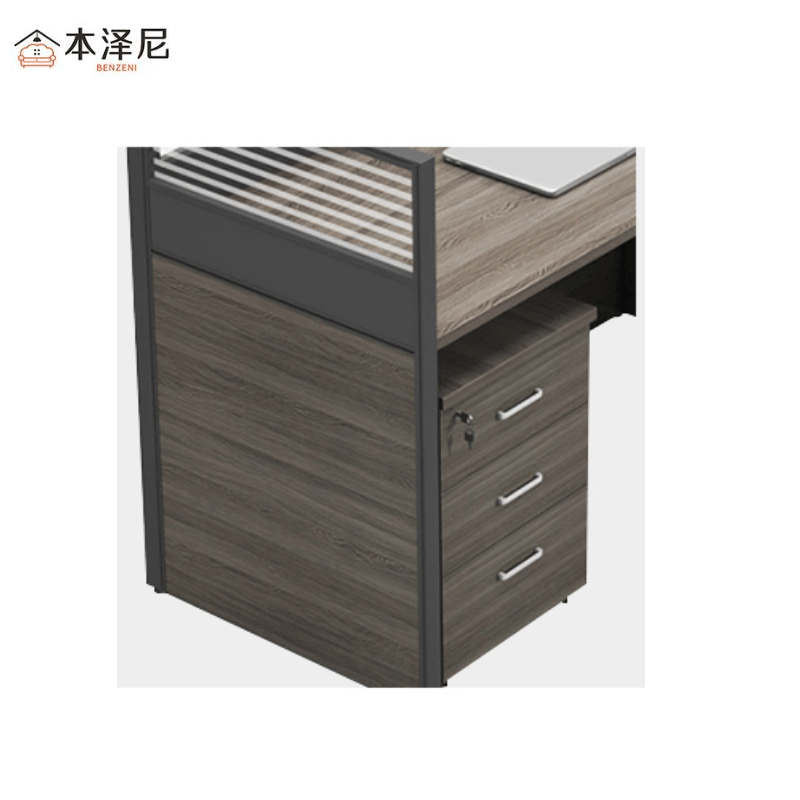 本泽尼 屏风工位桌 一字型工位桌 HTJCJ-B1477 1400*700*750mm 张图片