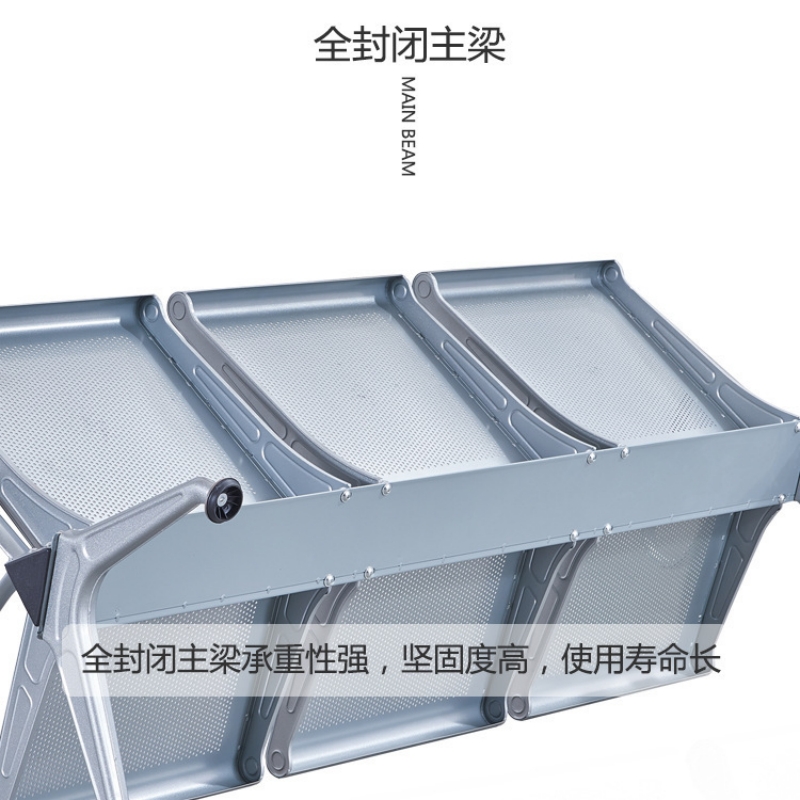 锦北 钢制排椅机场椅加固加厚医院长椅候诊椅连排输液等候椅 A款单人位高清大图
