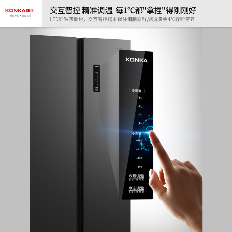 康佳(KONKA)对开门冰箱AR-552WPEG5高清大图