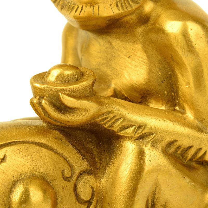 家柏饰(CORATED)猴子摆件 铜猴子金属猴子摆件汽车摆件小号高清大图