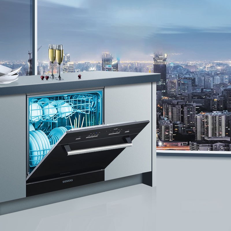 SIEMENS/西门子 进口家用全自动洗碗机嵌入式除菌碗柜10套 SC454B00AC