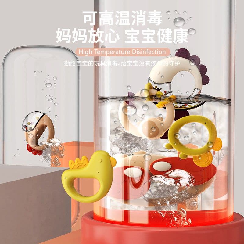 婴儿玩具可咬手摇铃宝宝玩具0-1岁婴幼儿新生儿玩具套装三个月宝宝玩具安抚可水煮图片