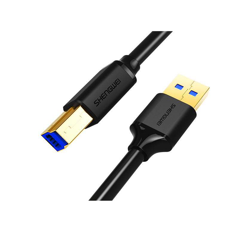 胜为(shengwei)UT-1010 1米/根 USB3.0 方口打印机数据线(计价单位:根)黑色