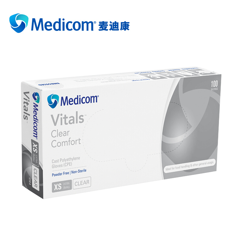 MEDICOM/麦迪康 一次性CPE手套 1210C M(单位:盒)
