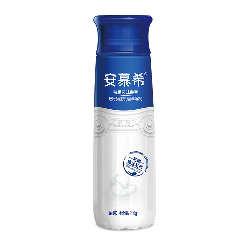 苏宁宜品自营 伊利 安慕希高端畅饮希腊风味酸奶 原味 230g*10瓶