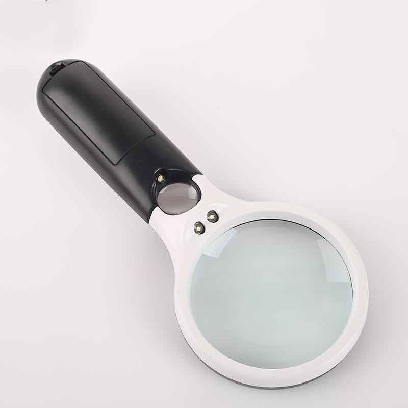 高清放大镜老人阅读带灯看报学生用老年放大镜带灯放大镜