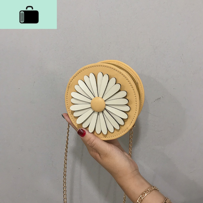 2020夏季新款韩版迷你零钱包链条单肩小包包潮洋气少女质感斜挎包NEWLAKE 黄色