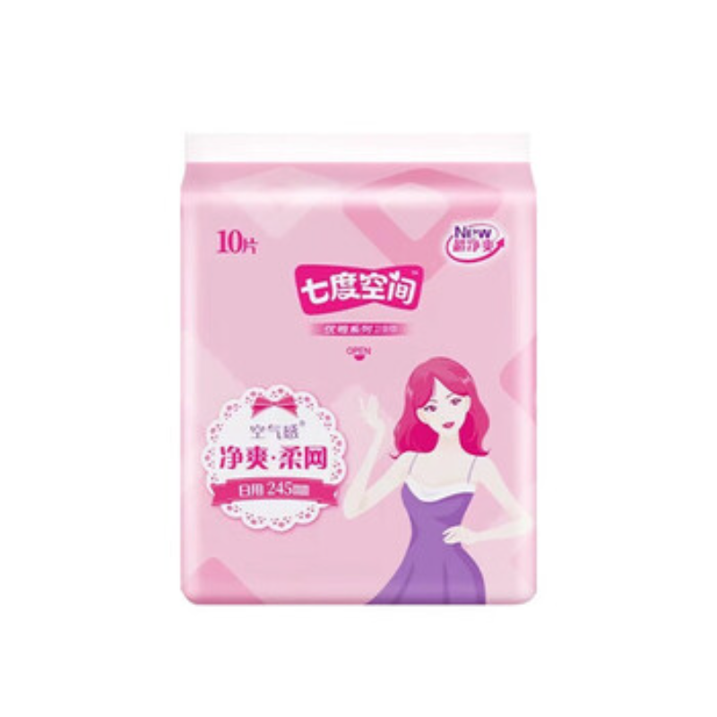 苏宁 七度空间 卫生巾 【日用】优雅网面245㎜*10片/包 5包