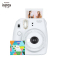 富士(FUJIFILM)INSTAX 拍立得 相机 一次成像胶片相机mini9 烟灰白 套餐四(含礼盒+相纸)