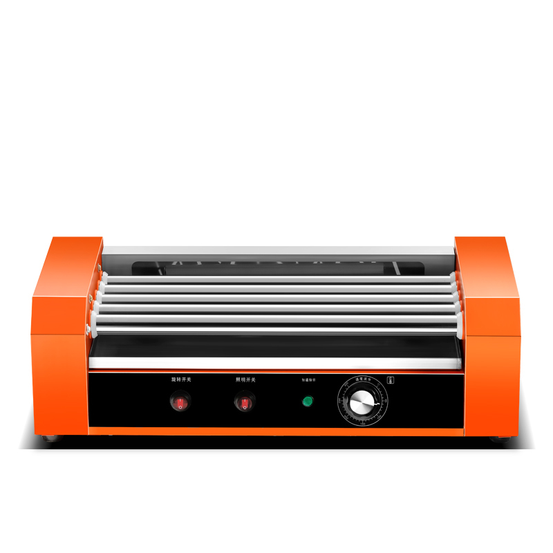 5管烤漆无罩烤肠机商用小型納丽雅全自动烤火腿香肠机器迷你热狗机