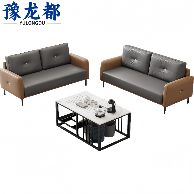豫龙都商务沙发2+2+茶几套高清大图