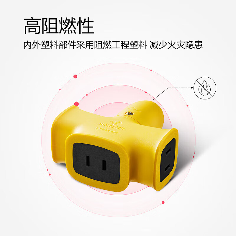 公牛(BULL)新国标插座 工程摔不烂 3位无线插座 GN-C221X高清大图