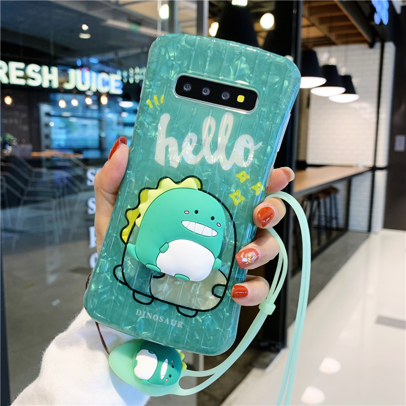 火豹日韩卡通可爱恐龙三星s10手机壳ote10全包软壳s8防摔ote8纹s9网红