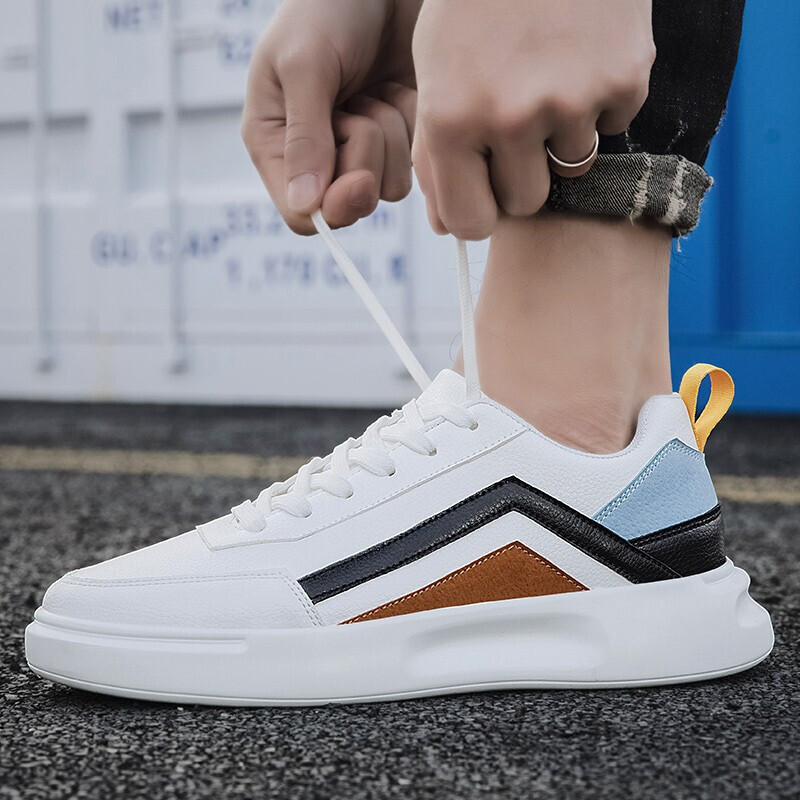 梵克公牛换新季2020春秋新款男鞋韩版男时尚百搭休闲鞋男学生厚底低帮