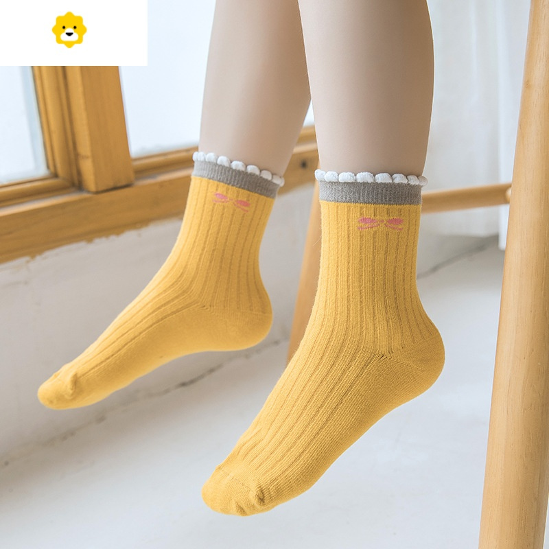 喻娄儿童袜子春秋款女童女宝宝秋冬薄款中筒112岁公主中大童学生