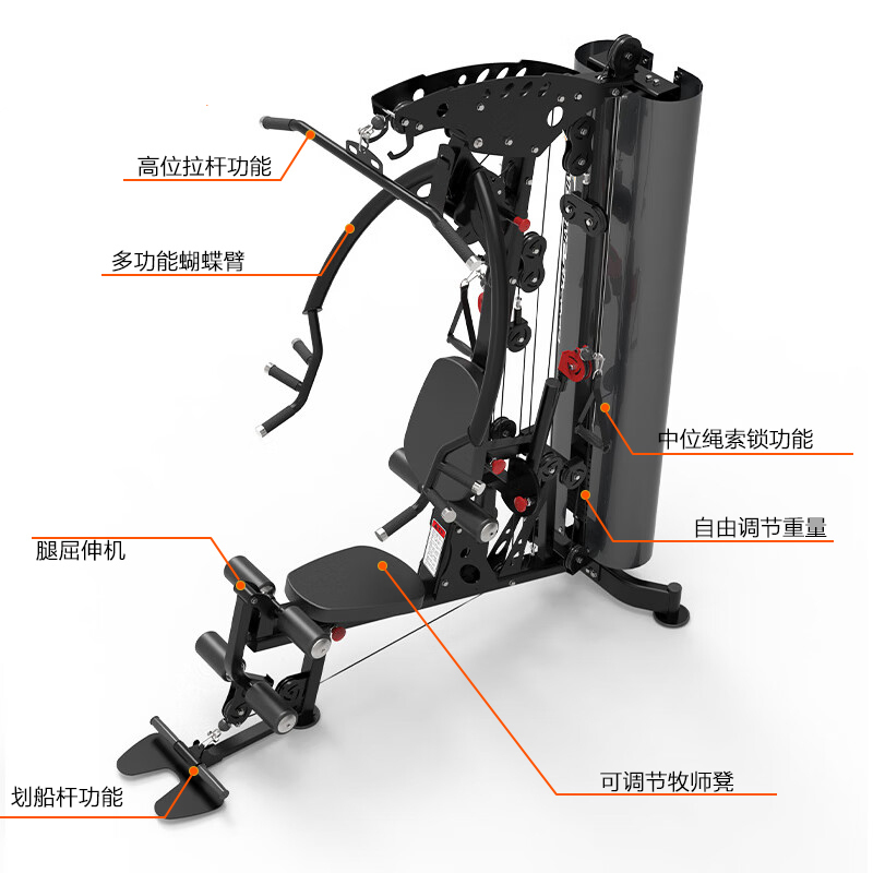 探仕狼 综合训练器运动器械健身器材豪华单方位综合训练器 ZD79