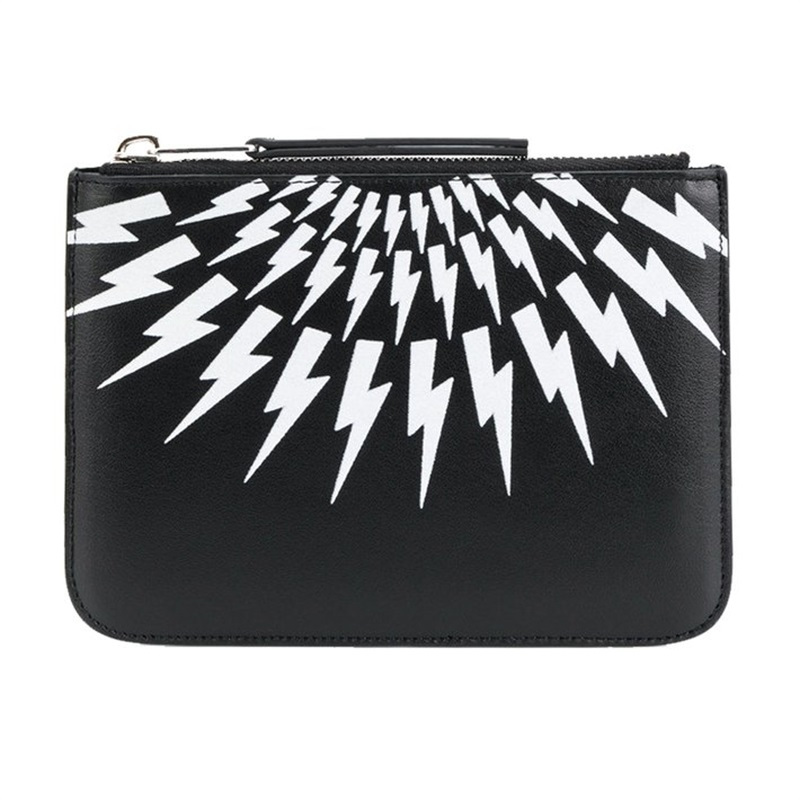 neilbarrett尼奥贝奈特牛皮闪电印花手包