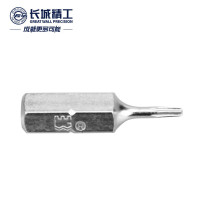 长城精工 花型旋具头6.3mm系列长中孔花形螺丝批头25mm5个装TT27 446127。