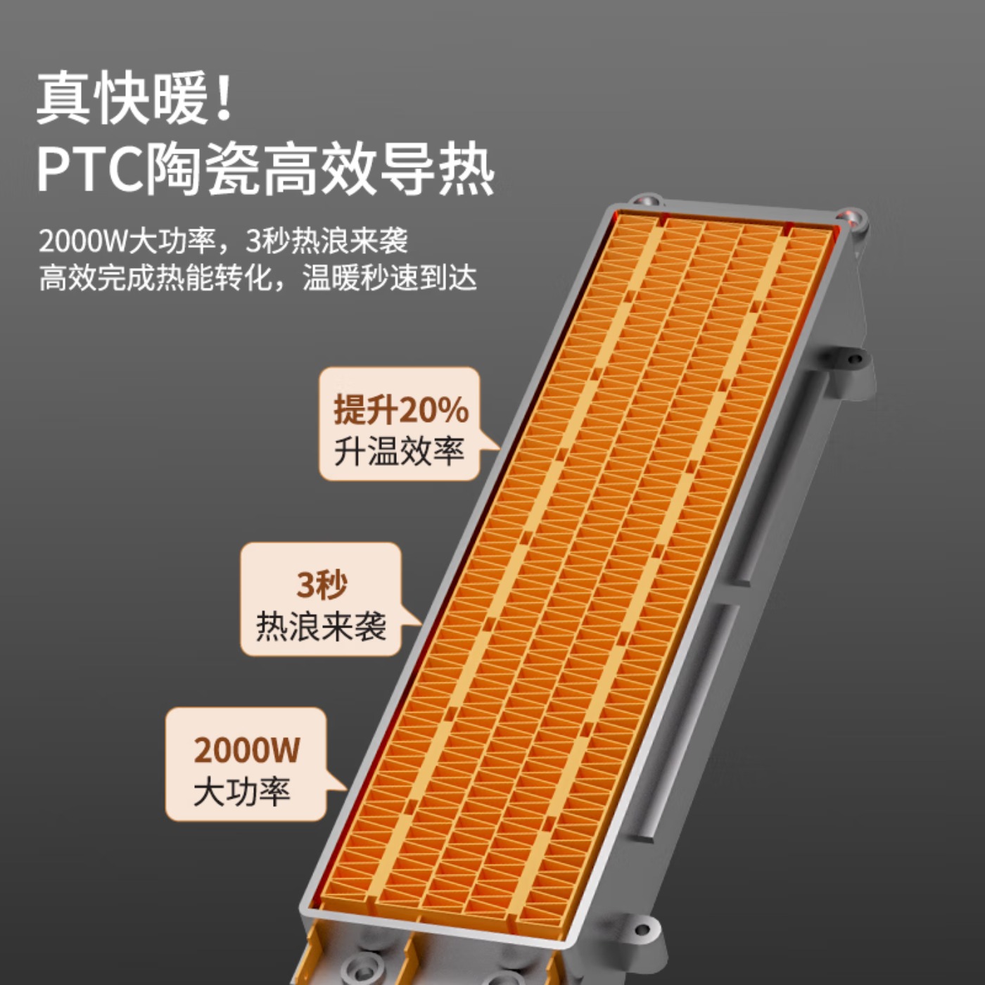 海尔(Haier)取暖器家用立式智能恒温省电暖风机电暖气电暖器小太阳家用烤火器浴室热风机低噪卧室速热婴儿可用 [恒温省电高清大图