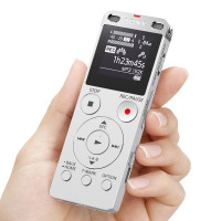 SONY索尼专业录音笔 ICD-UX560F会议学习高清降噪MP3播放器FM收听 4GB 银色