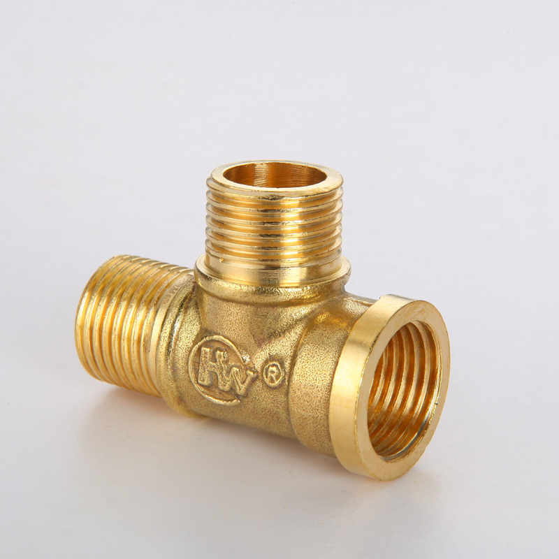 波斯全铜4分加厚三通接头三内丝外丝内外丝燃气管水管三通 管道配件 4