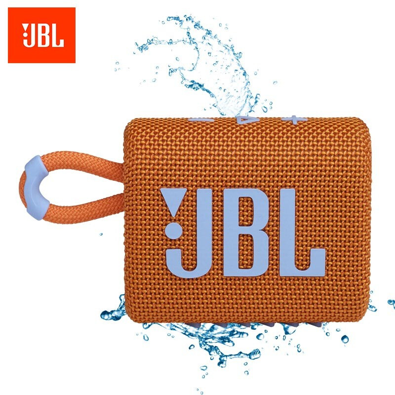 JBL GO3 音乐金砖三代 便携式蓝牙音箱 低音炮 户外音箱 迷你小音响 充电长续航 防水防尘 设计橙色