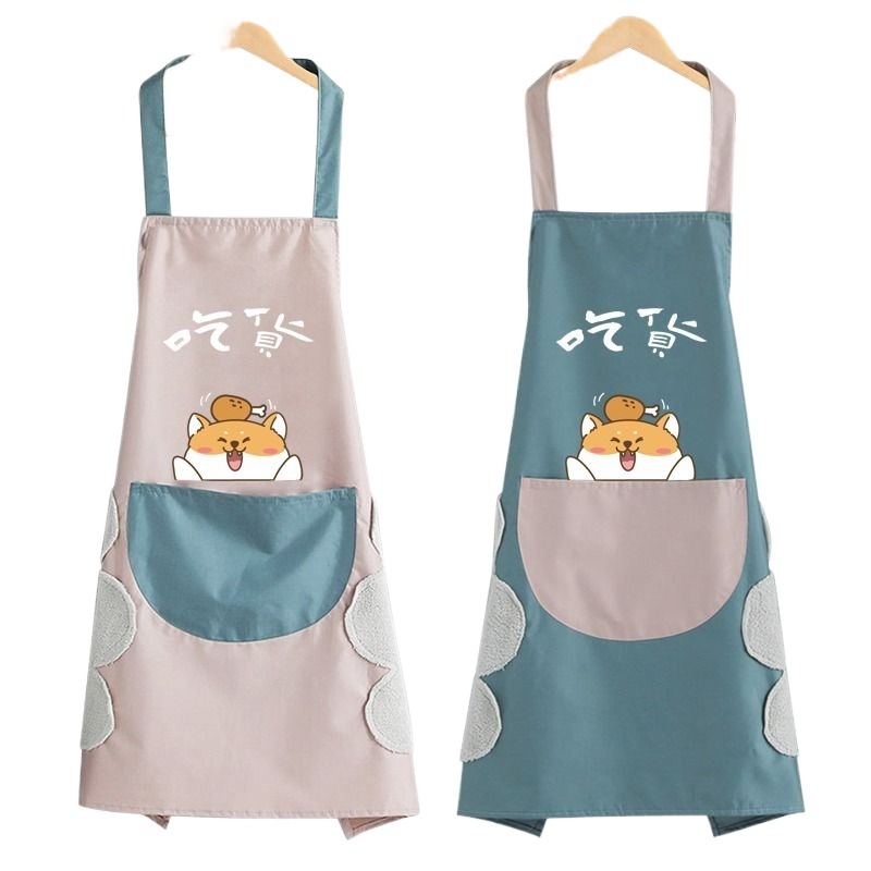 [补贴10%]长袖围裙女家用厨房防水防油专用餐饮工作服新款网红秋冬罩衣围腰高清大图
