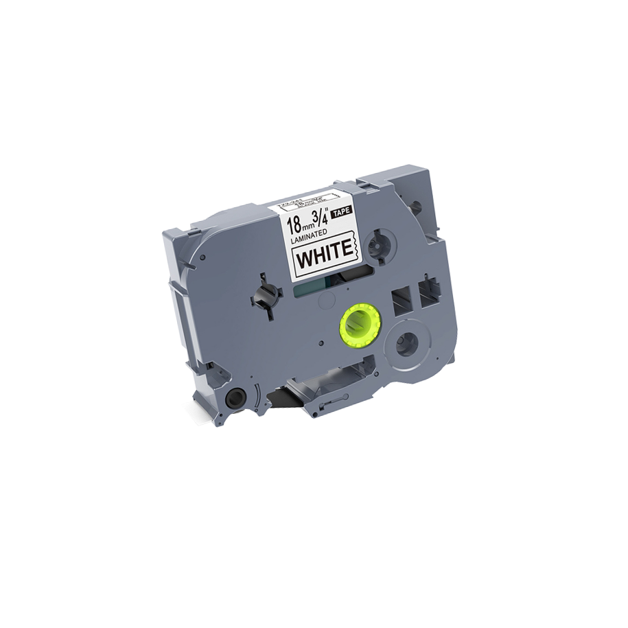 羚翎 LZe-242 适用兄弟标签机 18mm 标签机色带 白底红字高清大图