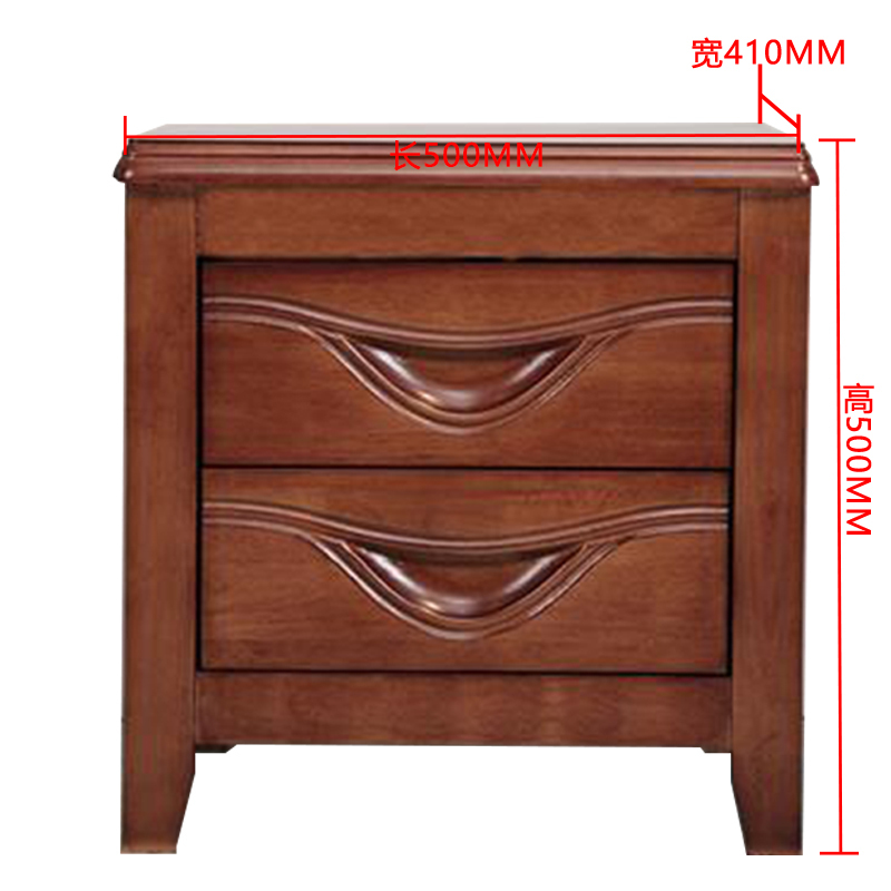 DXBG床头柜简约现代卧室床边储物柜升级款胡桃色50*41*50cm