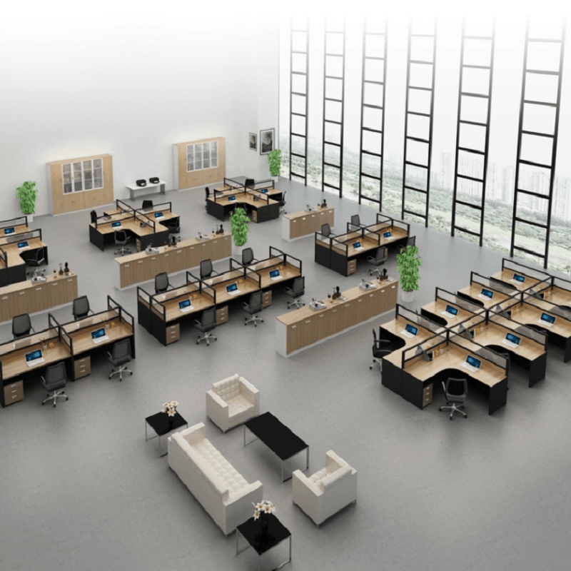 沃盛 简约现代职员工位 办公室 带屏风桌子 多色可选 直型单人位图片