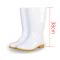 邦能之星高通白色雨鞋食品厂卫生车间工作防水鞋防滑长筒雨靴白胶鞋N52265