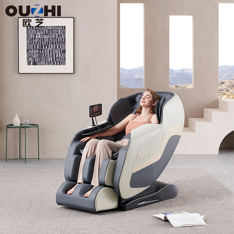 台湾欧芝(OUZHI) S320家用太空舱 电动按摩椅 全身自动多功能零重力揉捏智能型沙发太空椅 摩卡绿/星辰蓝