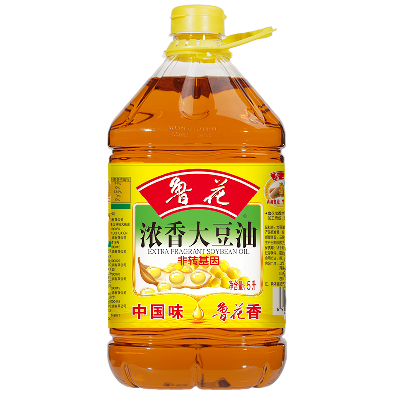鲁花浓香大豆油5L*8桶 整箱家用食用油 三级大豆油 粮油高清大图