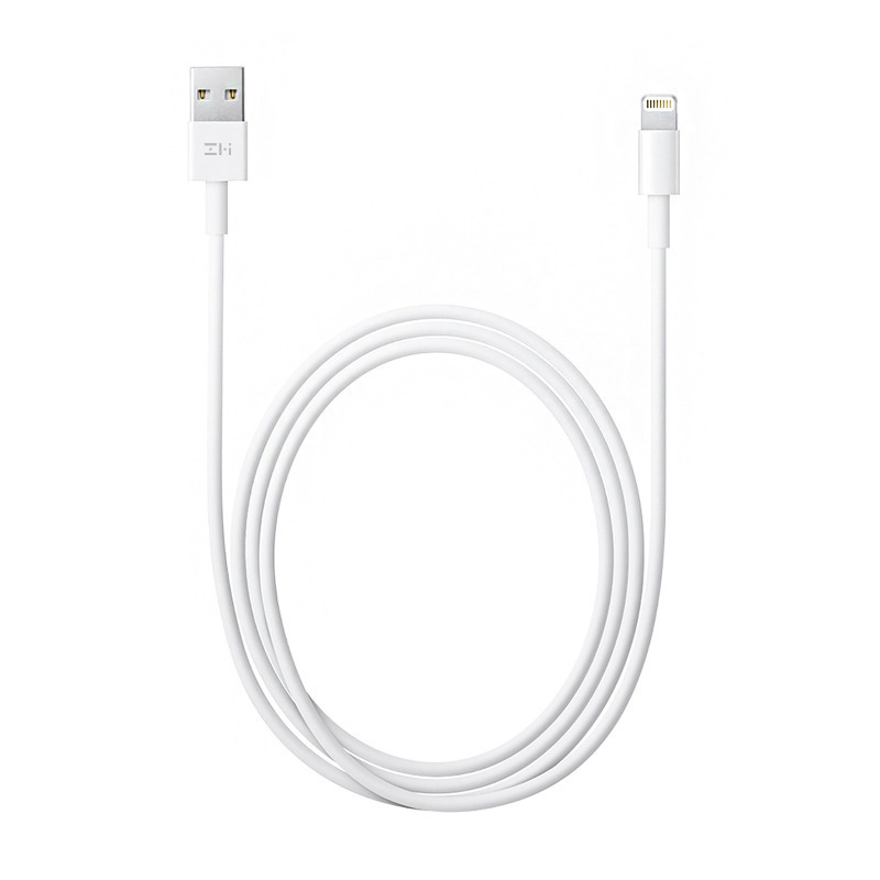 ZMI紫米 苹果MFI认证 Lightning数据线 充电器线1米白色适用于iphone14/13/12/XR/XS/8