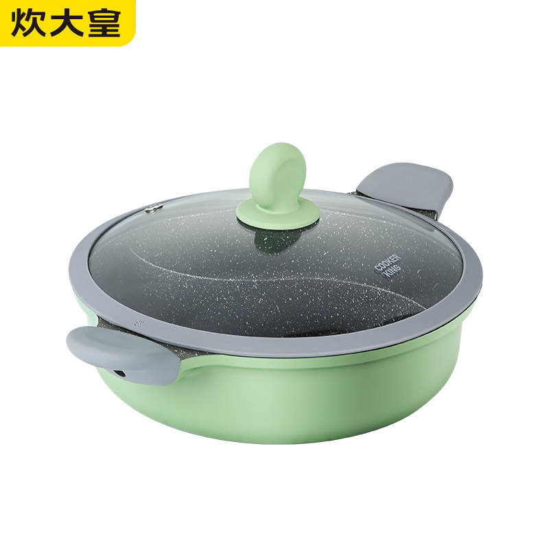 炊大皇(COOKER KING)竹青石30cm鸳鸯火锅HG30ZQ