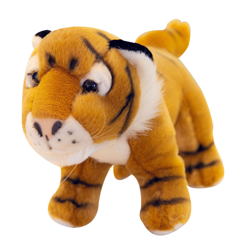 超萌小老虎公仔仿真老虎毛绒玩具生肖虎玩偶白虎布娃娃家居车摆件