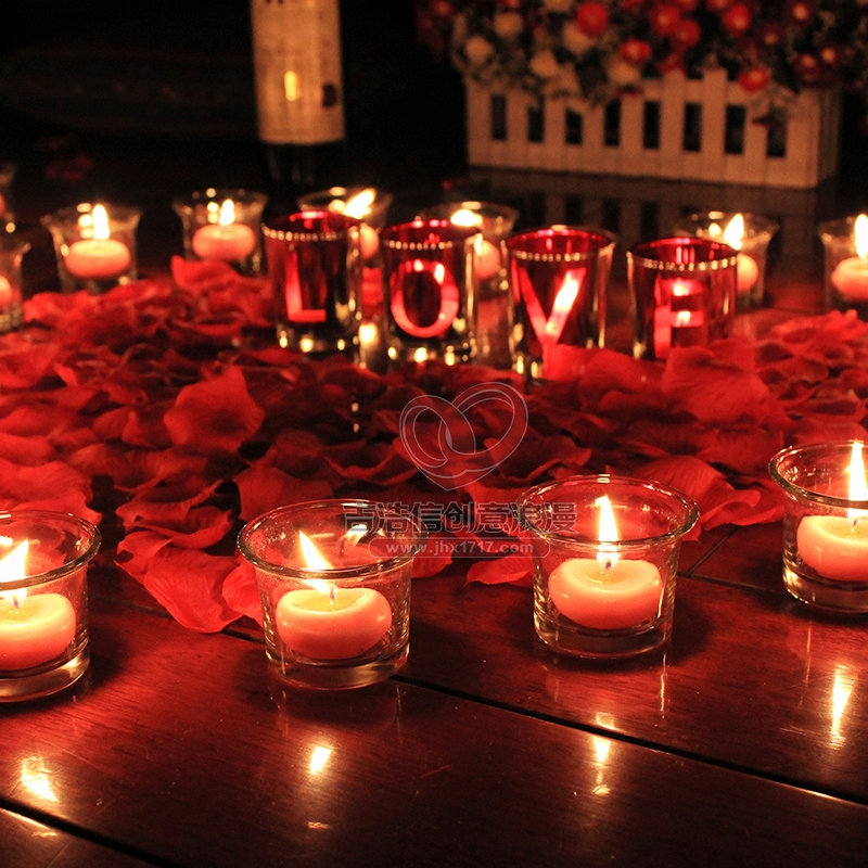 love杯4个 4个电子蜡烛 浪漫love蜡烛 纪念日创意表白求婚生日烛光