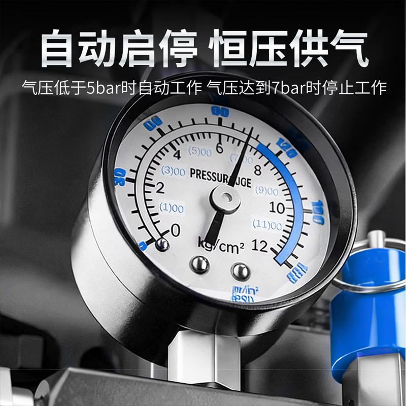 CIAA德国空压机气泵小型无油充气泵空气压缩机汽车打气泵木工高清大图
