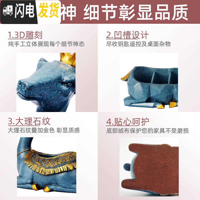 三维工匠欧式纸巾盒客厅抽纸盒家用客厅创意可爱茶几遥控器收纳盒餐巾纸盒高清大图