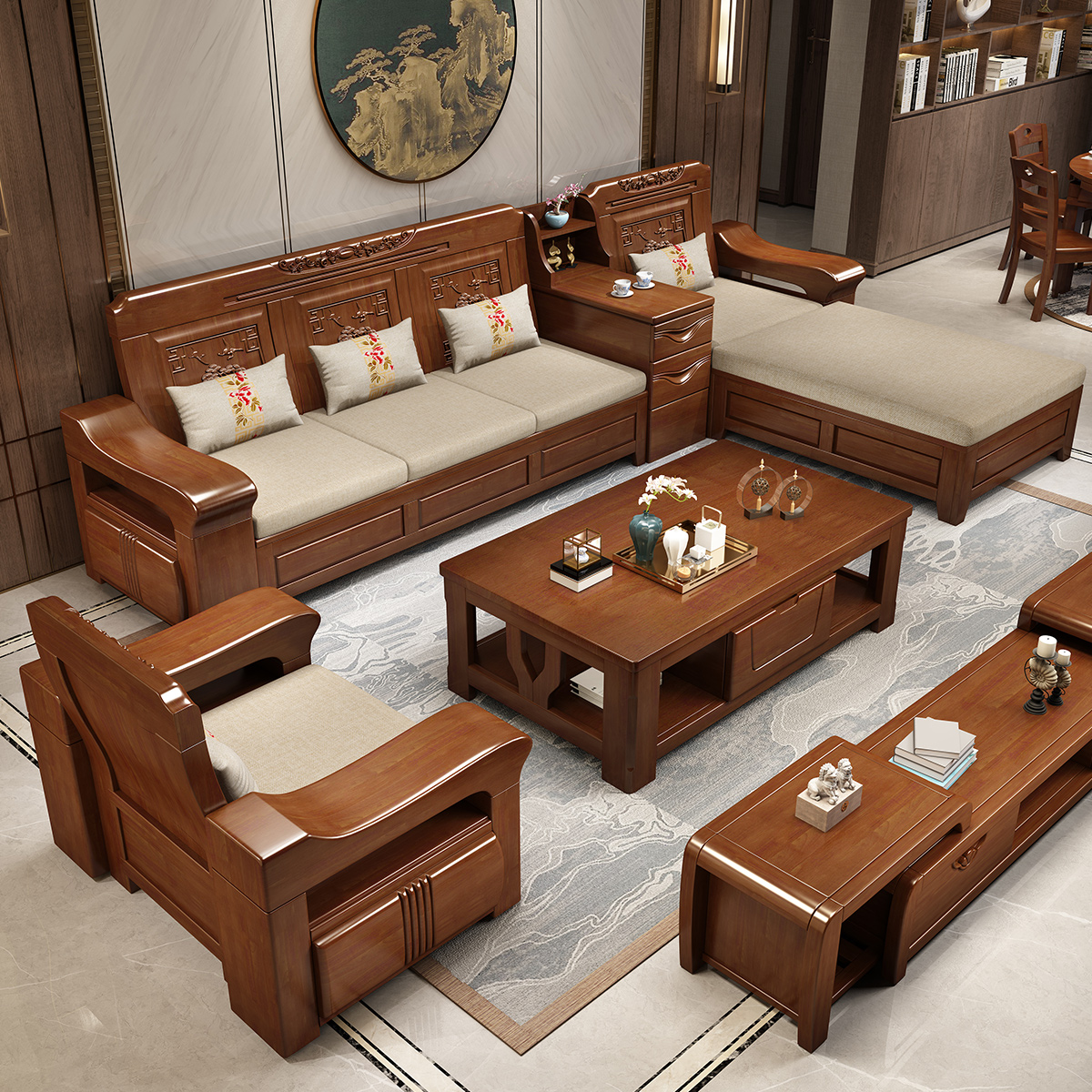 仿古家具中式客厅