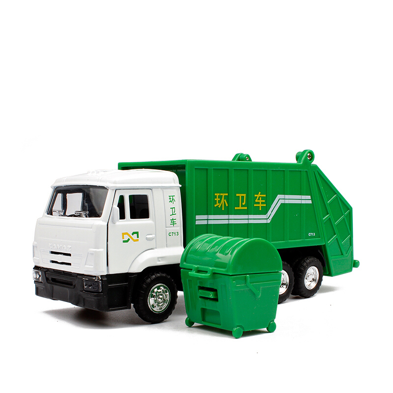邮政车模型儿童玩具车合金面包车油罐汽车洒水车垃圾车扫地车警车etr