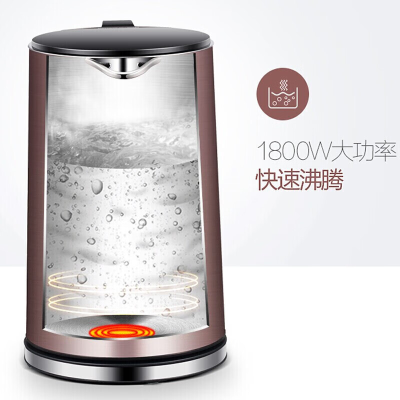 电水壶/电热水瓶 美的/Midea HJ1510a 灰色 双层不锈钢 1L(含)-2L(含)
